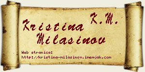 Kristina Milašinov vizit kartica